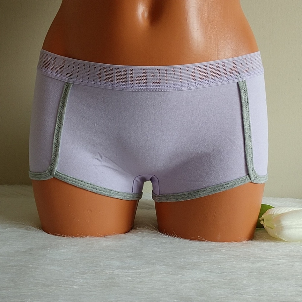 Size S🌺PINK VICTORIA'S SECRET LOGO BOYSHORT.nwt - Picture 1 of 5